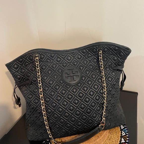 Tory Burch Marion Tote- Black - Picture 2 of 7